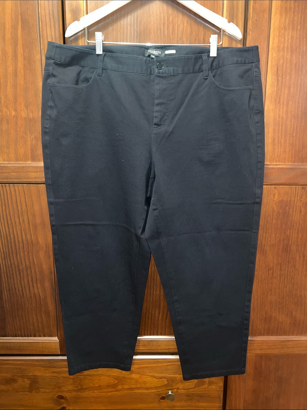 Classic Capsule Woman Petites Black Cotton Stretch Ankle Pants Size 20WP